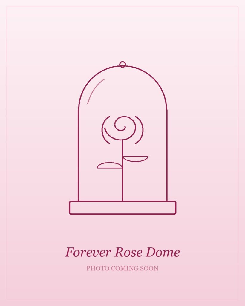 Forever rose under a glass dome